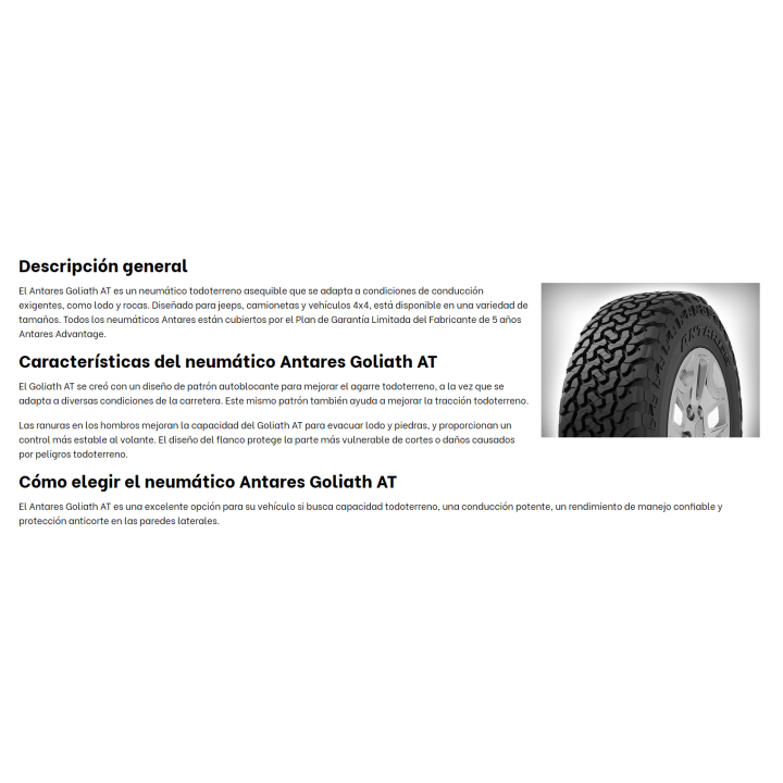 33X12.50R20 10C 114Q ANTARES GOLIATH A/T